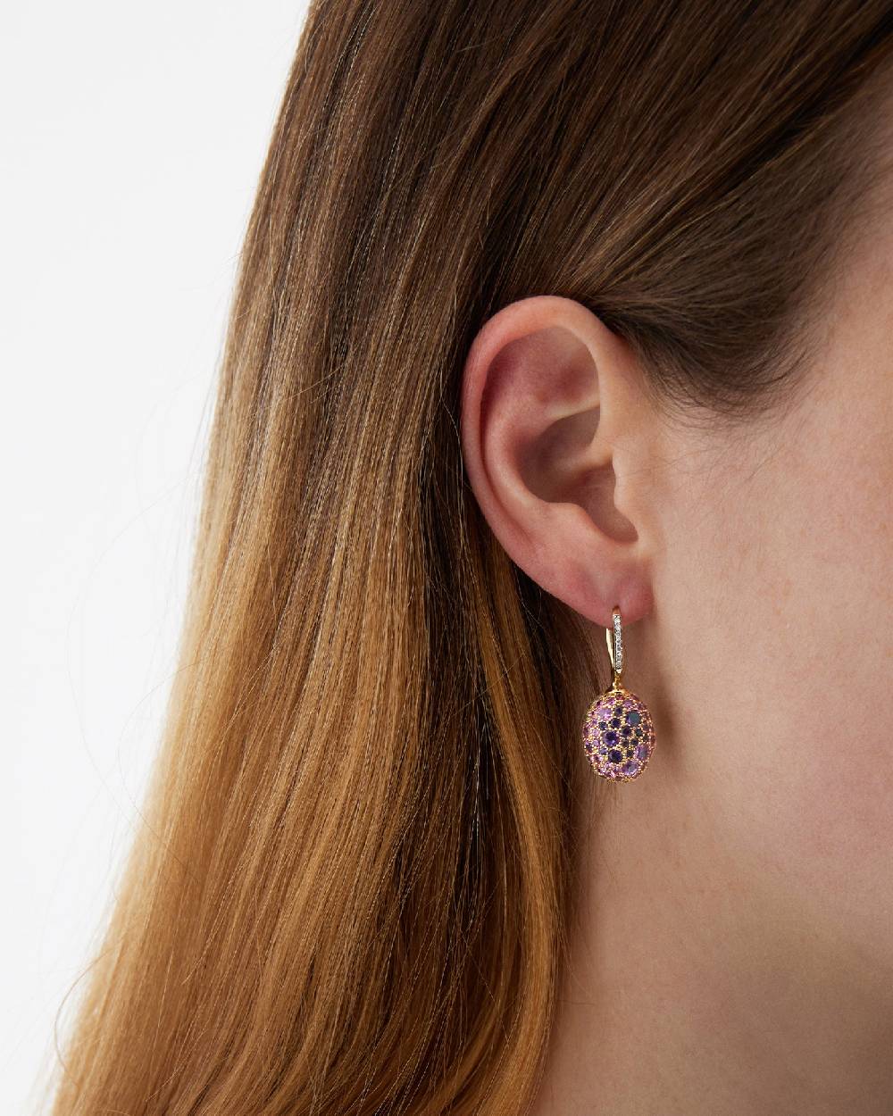 Nanis Orecchini CILIEGINE "DANCING REVERSE" double face in oro, diamanti, ts – Nanis Italian Jewels Vendite Flash