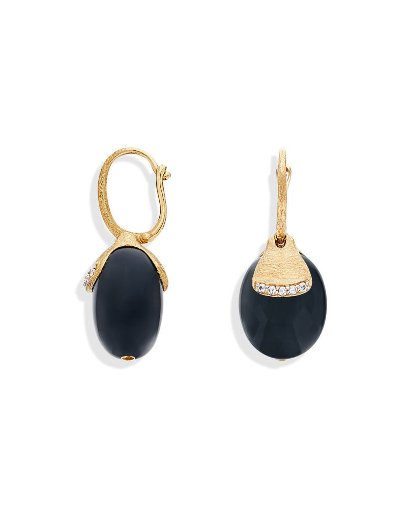 Nanis Orecchini CILIEGINE "DANCING MYSTERY BLACK" pendenti con boules in oro – Nanis Italian Jewels Promozione