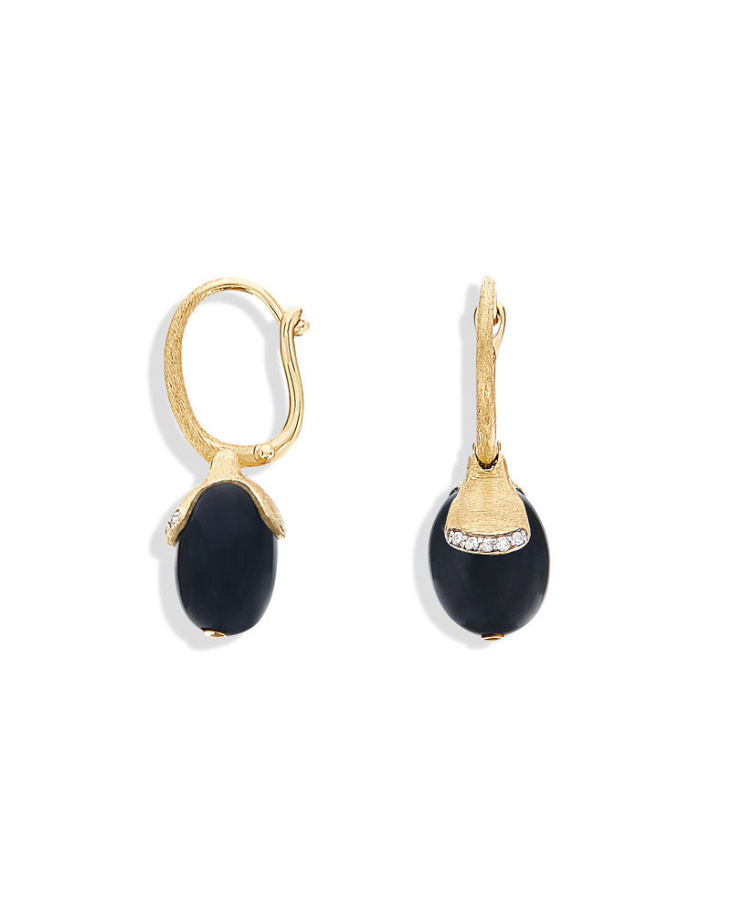 Nanis Orecchini CILIEGINE "DANCING MYSTERY BLACK" pendenti con boules in oro – Nanis Italian Jewels Spedizione Gratuita
