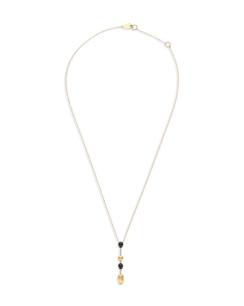 Nanis Collana "DANCING MYSTERY BLACK" pendente in oro, diamanti e onice nero – Nanis Italian Jewels Acquista Ora