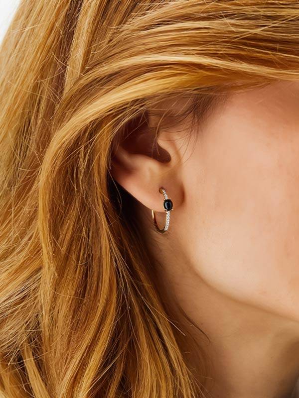 Nanis Orecchini "DANCING MYSTERY BLACK" a cerchio in oro, diamanti e onice n – Nanis Italian Jewels Prezzo Ridotto