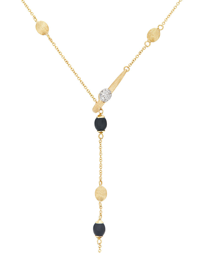 Nanis Collana a Y "SOFFIO" in oro, diamanti e onice nero – Nanis Italian Jewels Offerta