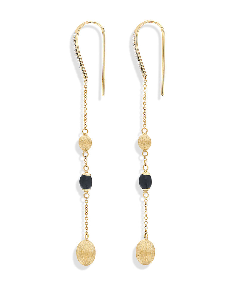 Nanis Orecchini "DANCING MYSTERY BLACK" da tutti i giorni pendenti in oro, d – Nanis Italian Jewels Online