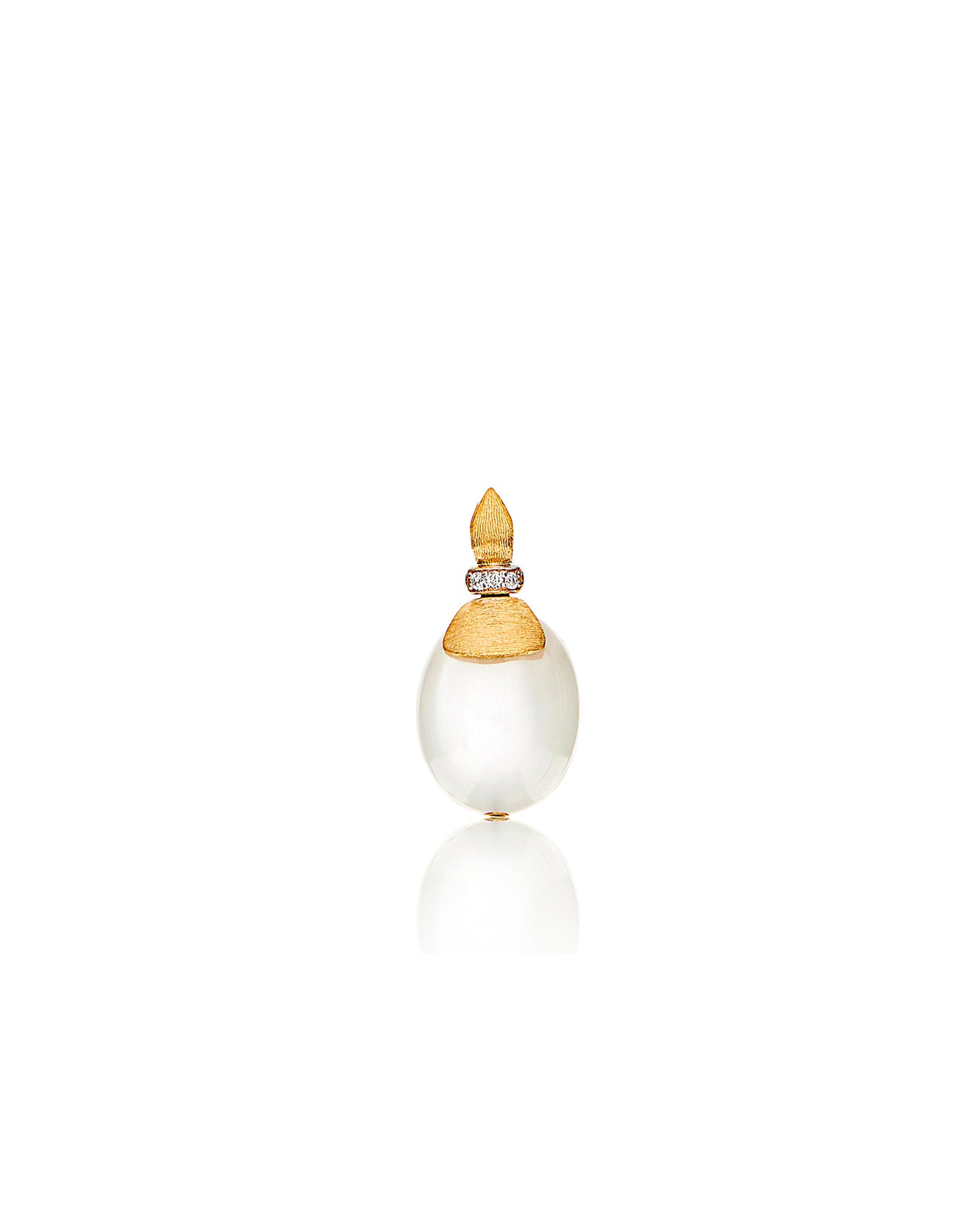 Nanis Pendente "WHITE DESERT" in oro, diamanti e pietra di luna (medio) – Nanis Italian Jewels In Vendita