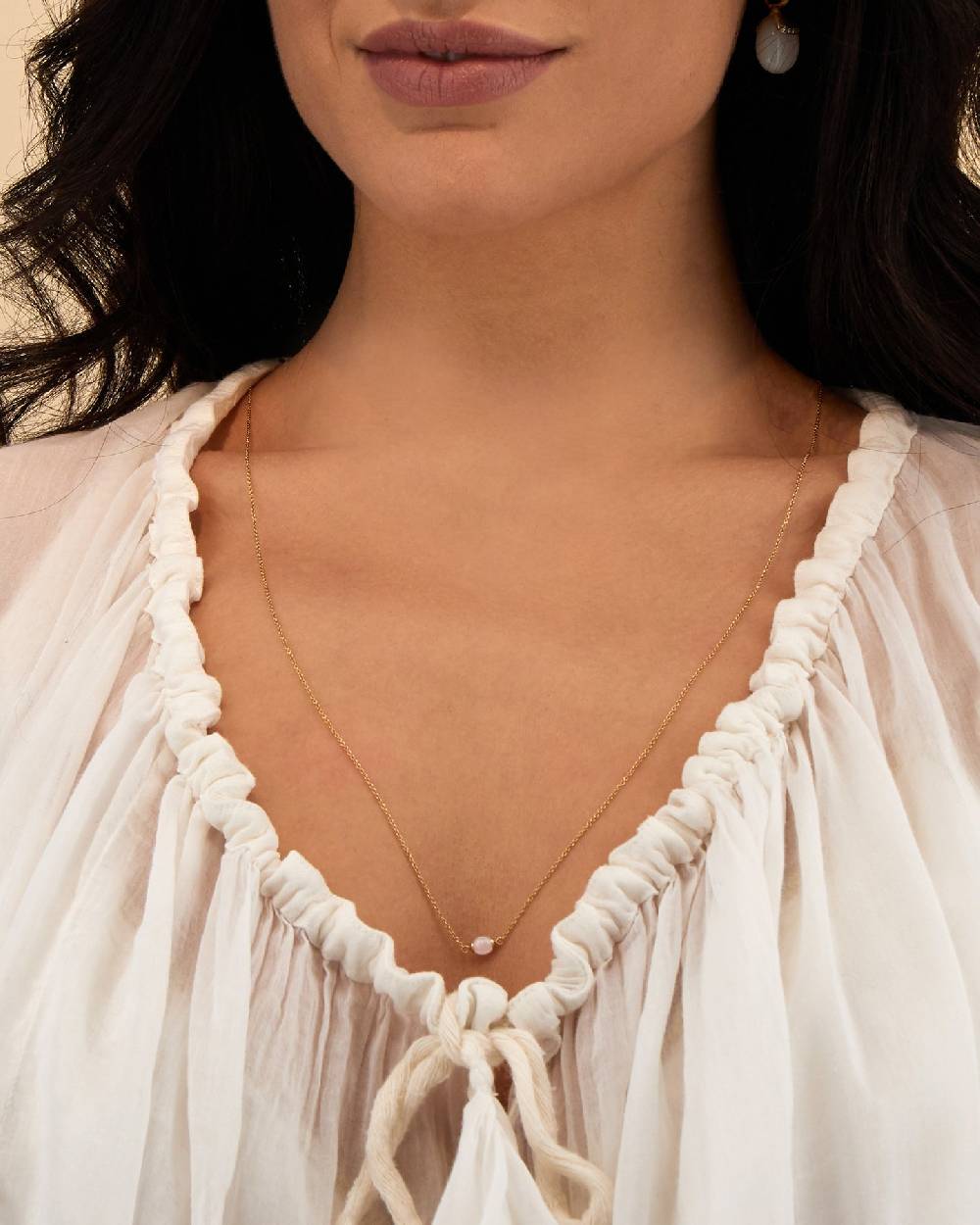 Nanis Collana "WHITE DESERT" in oro e pietra di luna (lunga) – Nanis Italian Jewels Offerte