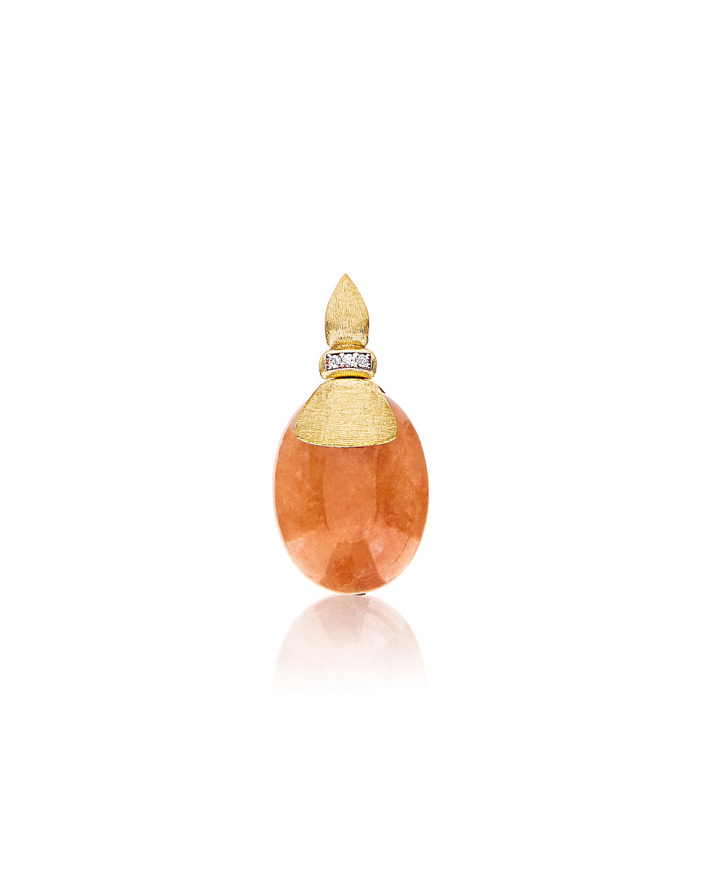 Nanis Pendente "PETRA" in oro, diamanti e avventurina arancione (grande) – Nanis Italian Jewels In Saldo