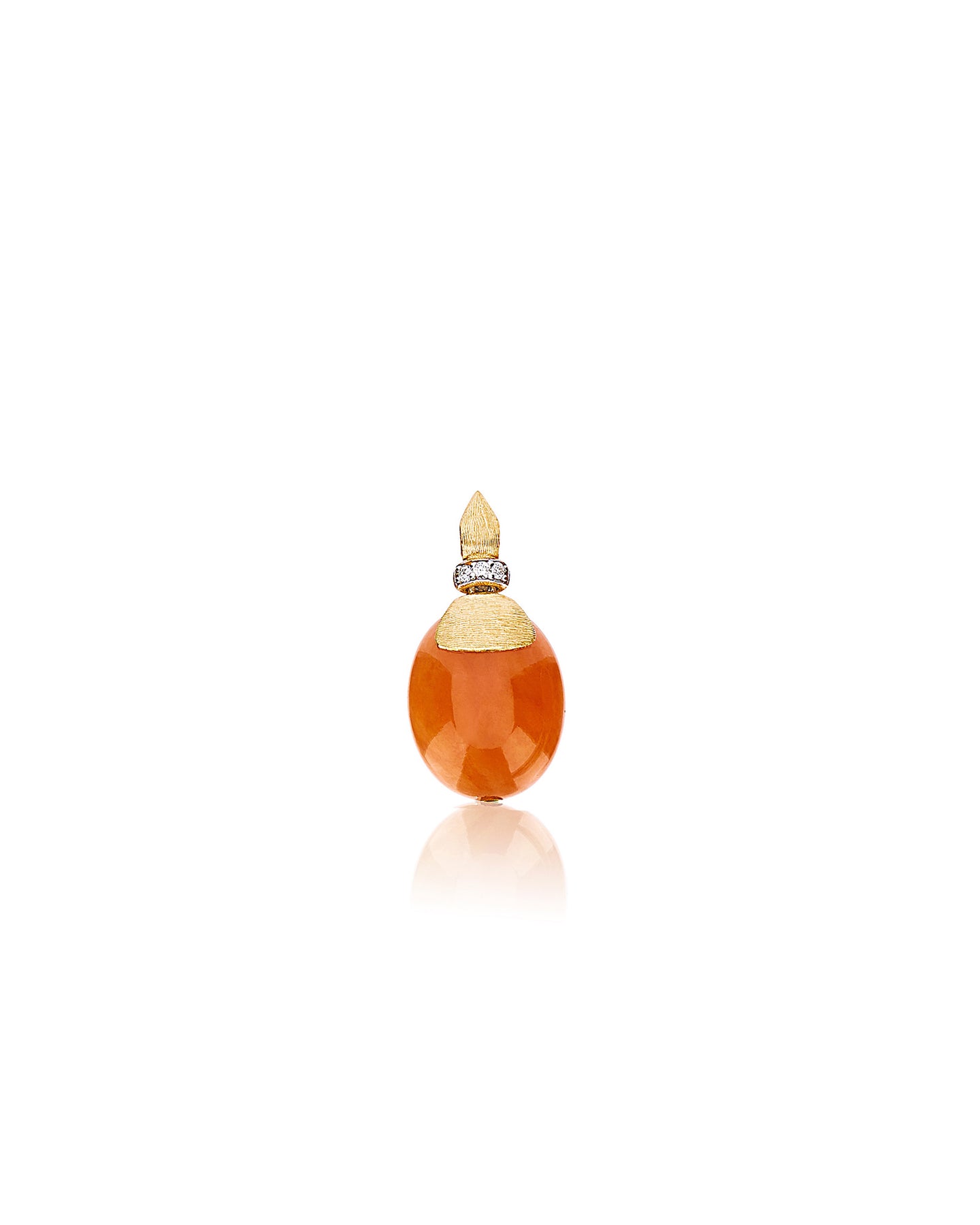 Nanis Pendente "PETRA" in oro, diamanti e avventurina arancione (medio) – Nanis Italian Jewels Nuova
