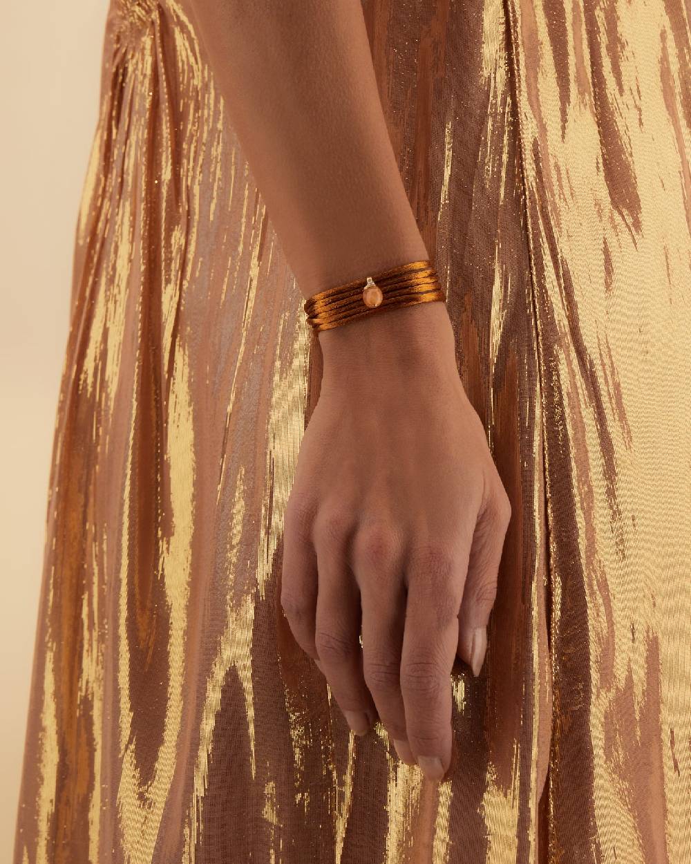 Nanis Pendente "PETRA" in oro, diamanti e avventurina arancione (piccolo) – Nanis Italian Jewels Moda