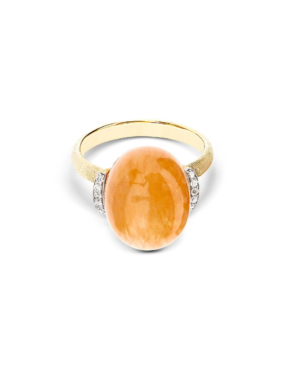 Nanis Anello "PETRA" in oro, diamanti e avventurina arancione (grande) – Nanis Italian Jewels Qualità