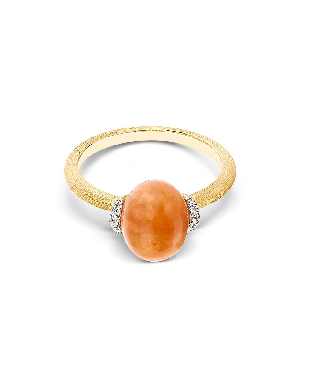 Nanis Anello "PETRA" in oro, diamanti e avventurina arancione (piccolo) – Nanis Italian Jewels Vendita