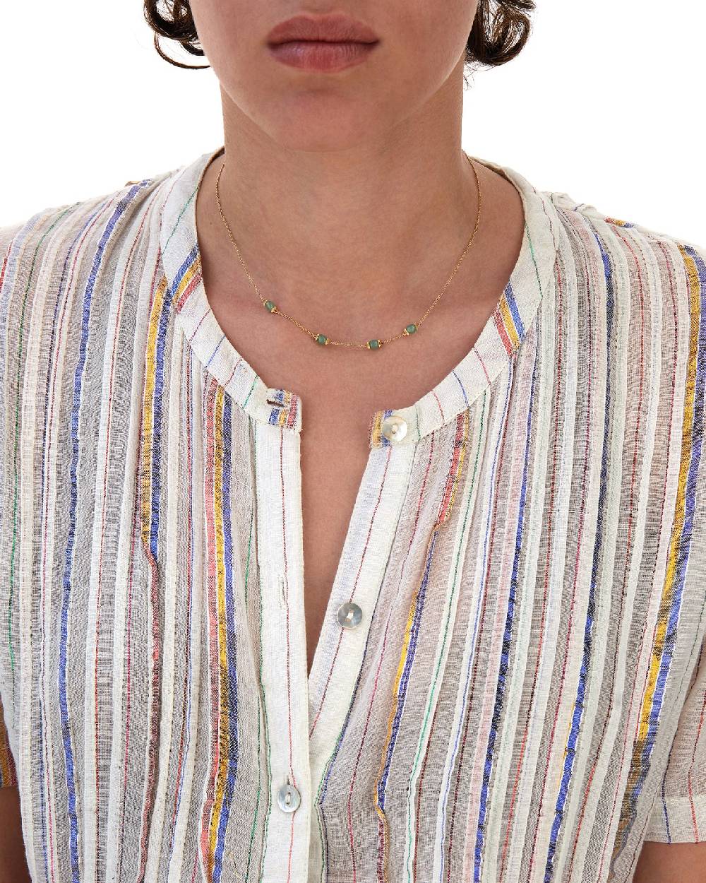Nanis Collana "AMAZZONIA" in oro e avventurina verde – Nanis Italian Jewels Qualità Garantita