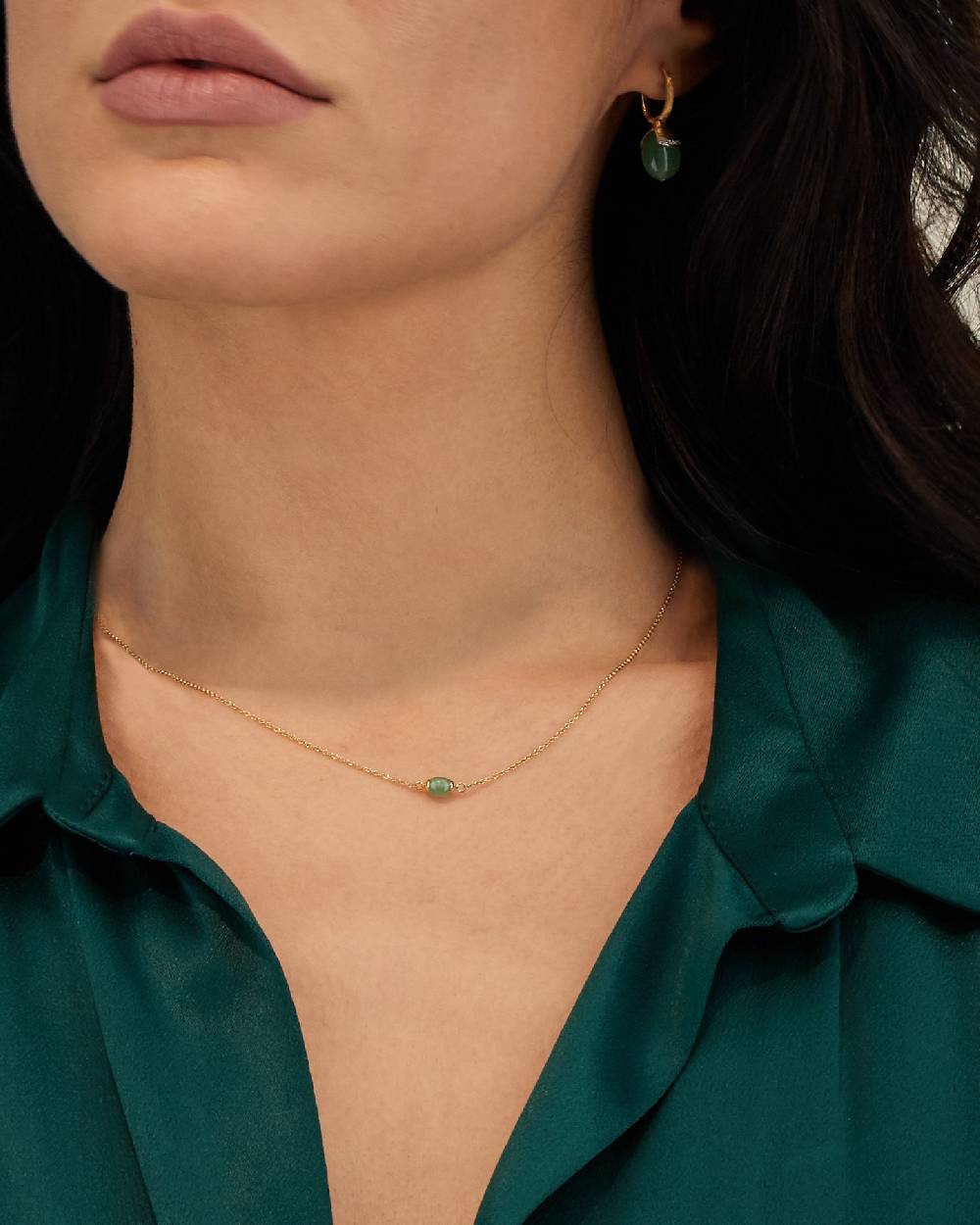 Nanis Collana "AMAZZONIA" in oro e avventurina verde (corta) – Nanis Italian Jewels Negozi Online