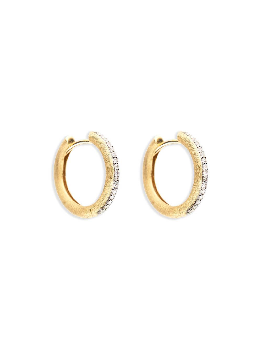 Nanis Orecchini a cerchio grandi "LIBERA" in oro e diamanti – Nanis Italian Jewels Presa