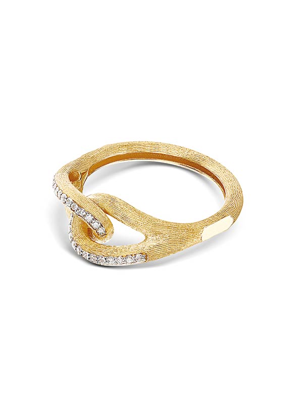 Nanis Anello "LIBERA" intrecciato in oro e diamanti – Nanis Italian Jewels Online