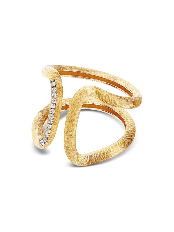 Nanis Anello "LIBERA" a fascia in oro e diamanti – Nanis Italian Jewels Outlet