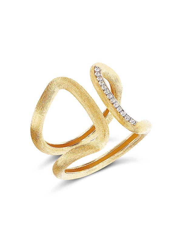 Nanis Anello "LIBERA" a fascia in oro e diamanti – Nanis Italian Jewels Outlet