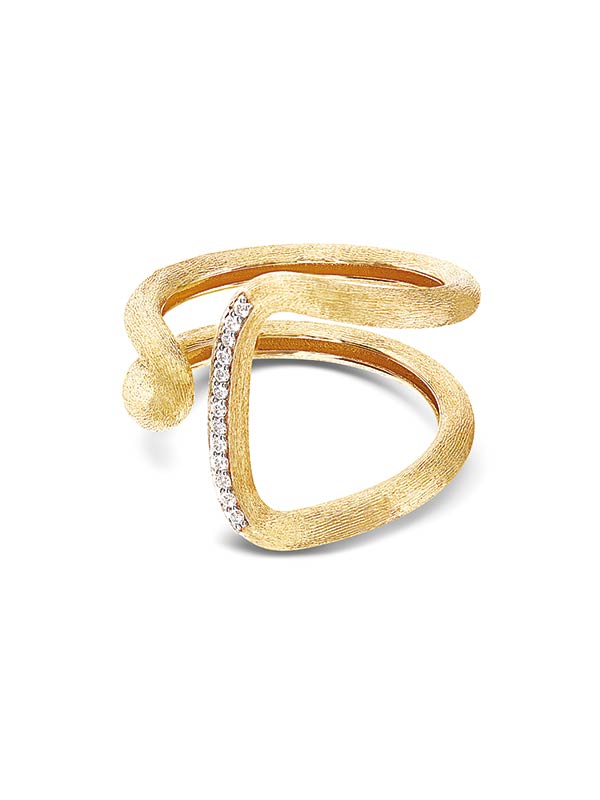 Nanis Anello "LIBERA" contemporaneo in oro e diamanti – Nanis Italian Jewels In Vendita