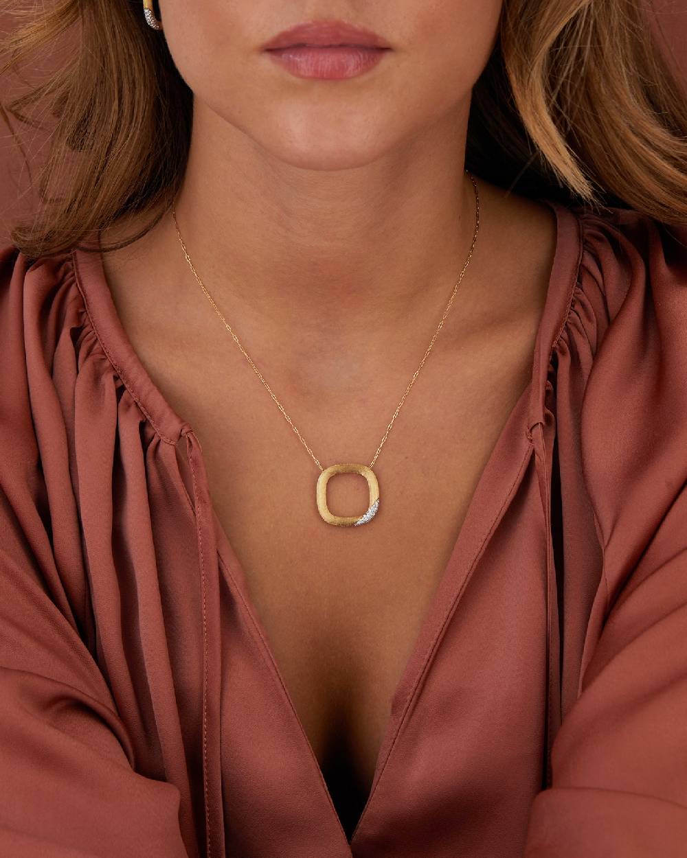 Nanis Collana "LIBERA" con ciondolo squadrato in oro e diamanti (grande) – Nanis Italian Jewels Saldi