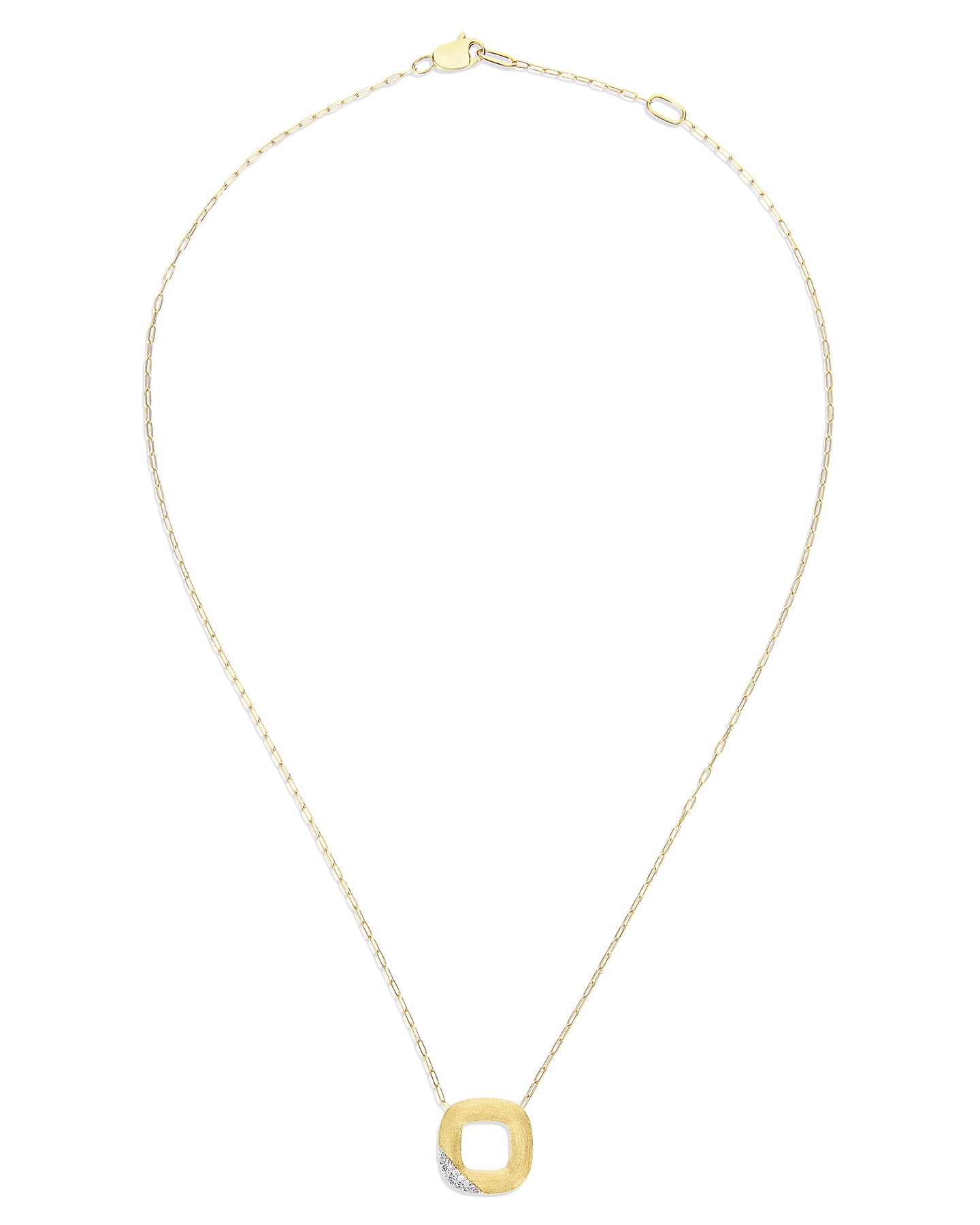 Nanis Collana "LIBERA" con ciondolo squadrato in oro e diamanti (piccolo) – Nanis Italian Jewels Offerte