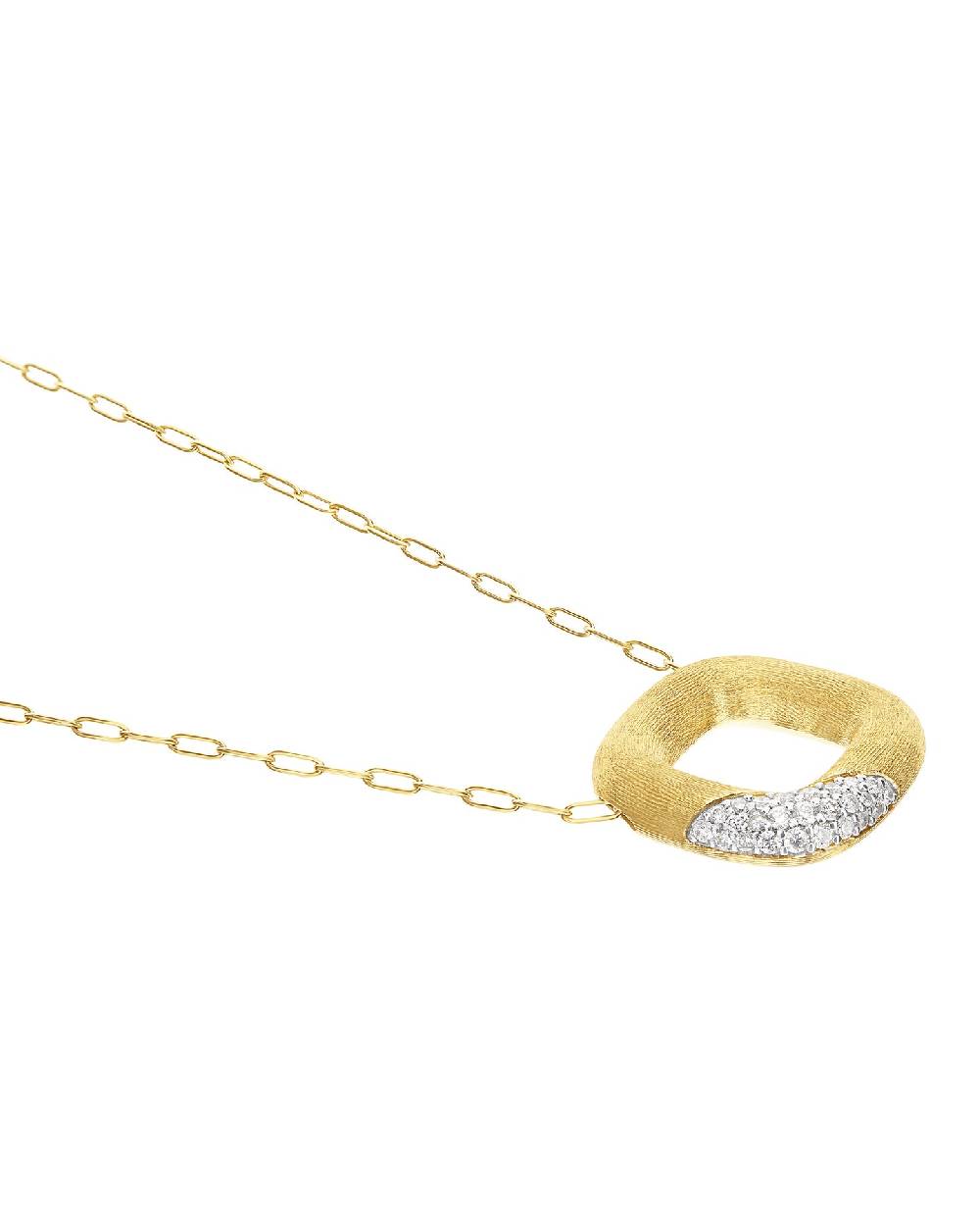 Nanis Collana "LIBERA" con ciondolo squadrato in oro e diamanti (piccolo) – Nanis Italian Jewels Offerte