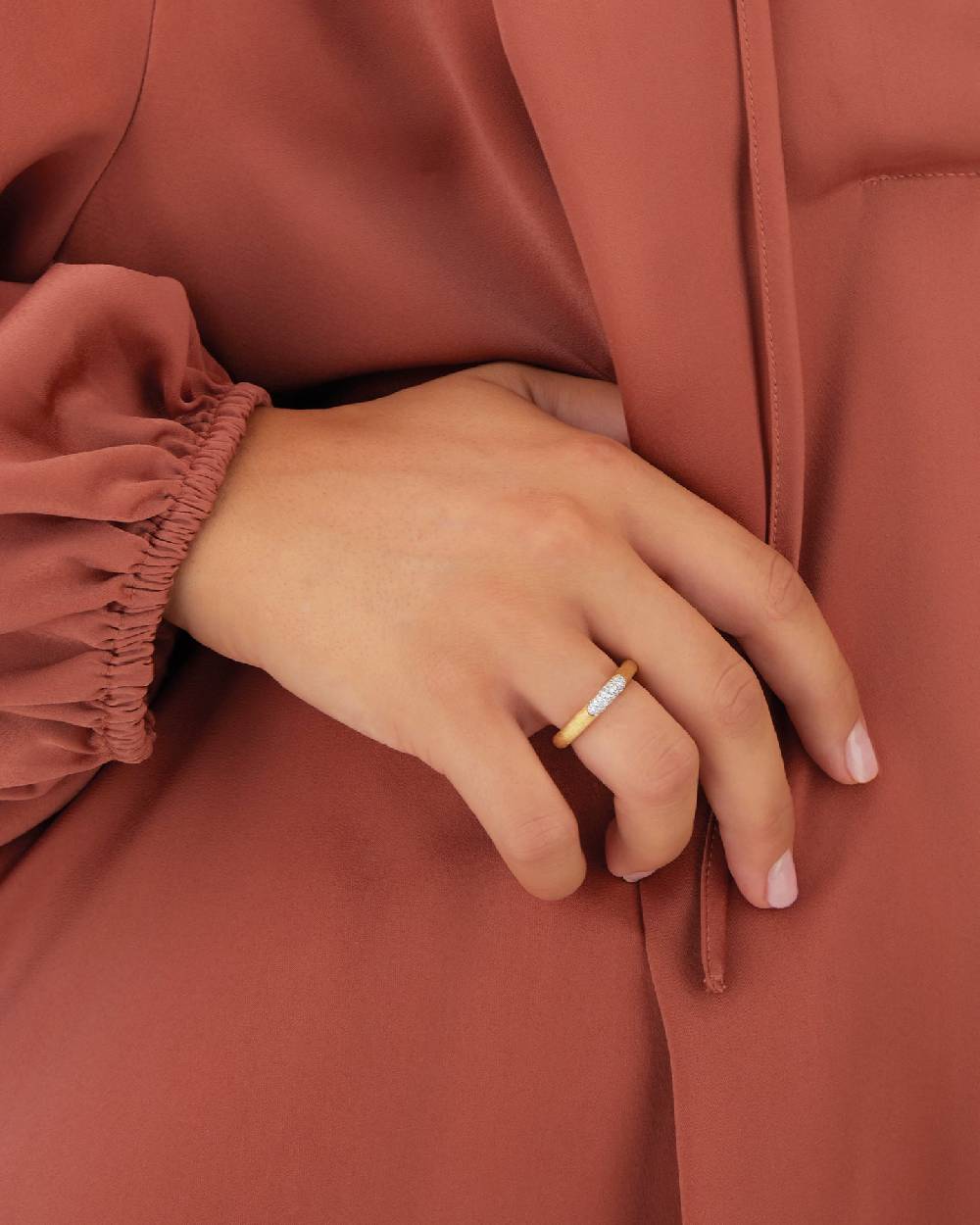 Nanis Anello "LIBERA" squadrato in oro e diamanti (grande) – Nanis Italian Jewels Vendita Economica