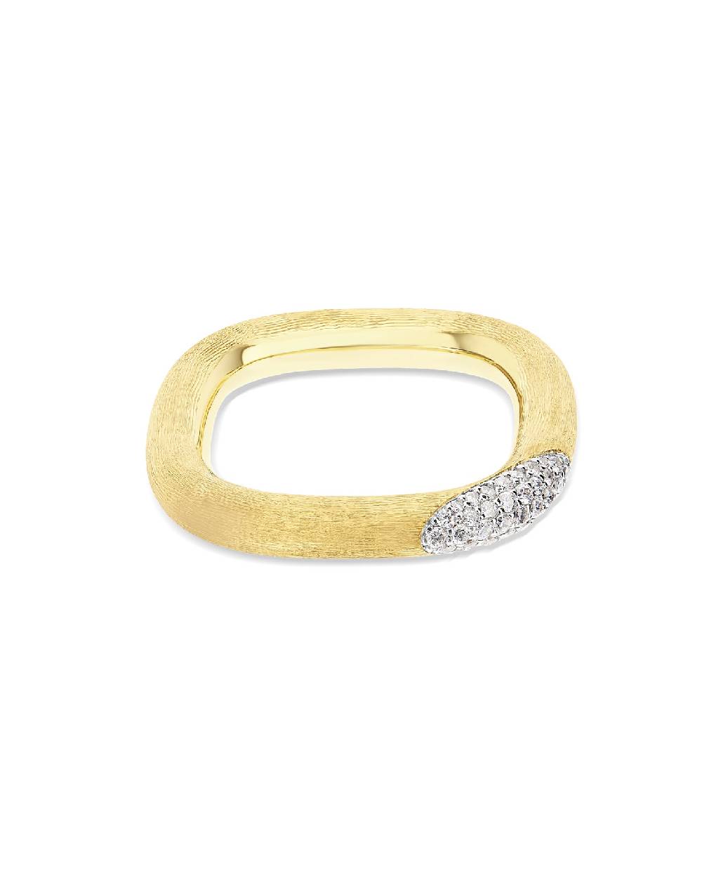 Nanis Anello "LIBERA" squadrato in oro e diamanti (grande) – Nanis Italian Jewels Vendita Economica