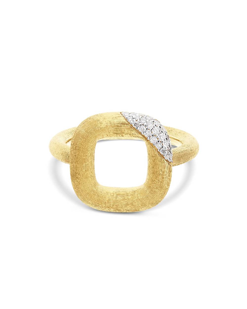 Nanis Anello "LIBERA" squadrato in oro e diamanti (piccolo) – Nanis Italian Jewels Saldi Di Fabbrica