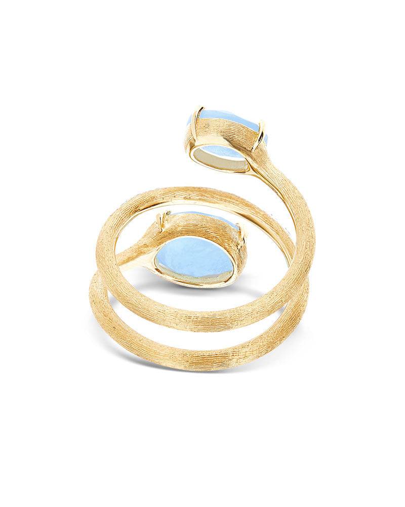 Nanis Anello contrariè "IPANEMA" in oro, acquamarina e diamanti – Nanis Italian Jewels Italia