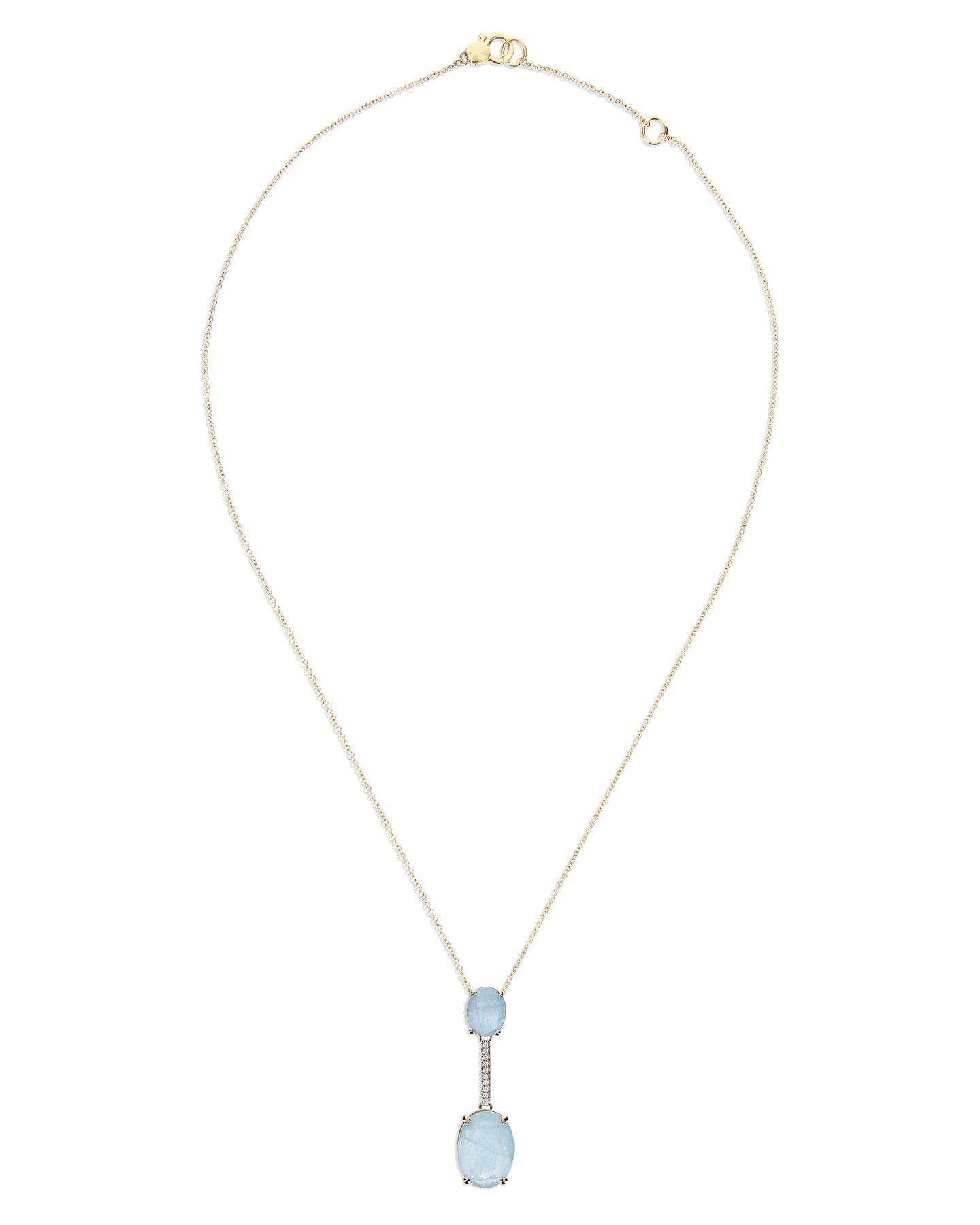 Nanis Collana "IPANEMA" con pendente in acquamarina e barretta in diamanti – Nanis Italian Jewels 2025