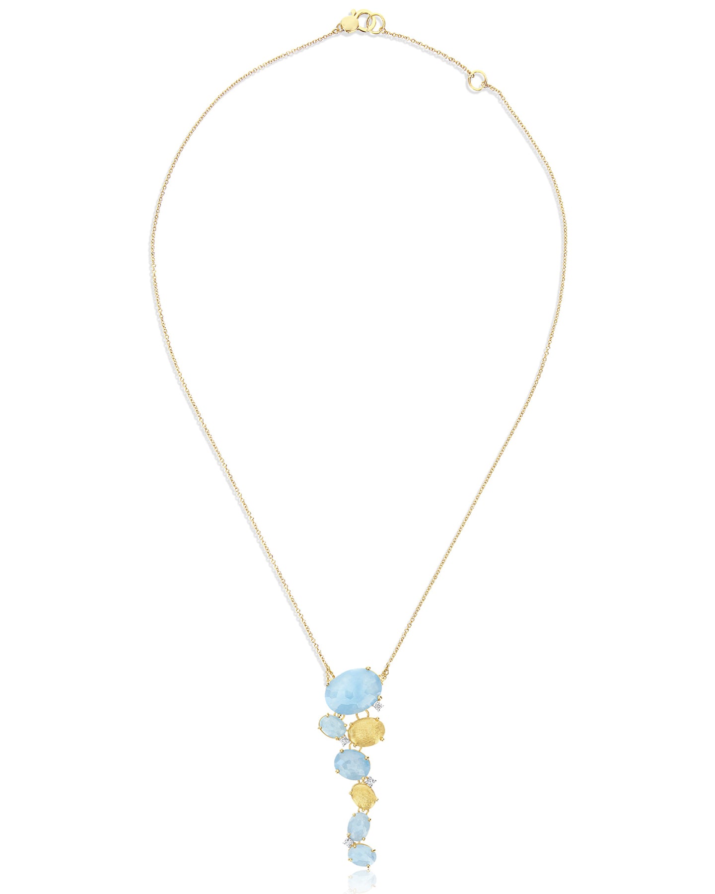 Nanis Collana "IPANEMA"con boules in oro, acquamarina e dettagli in diamanti – Nanis Italian Jewels Spedizione Gratuita
