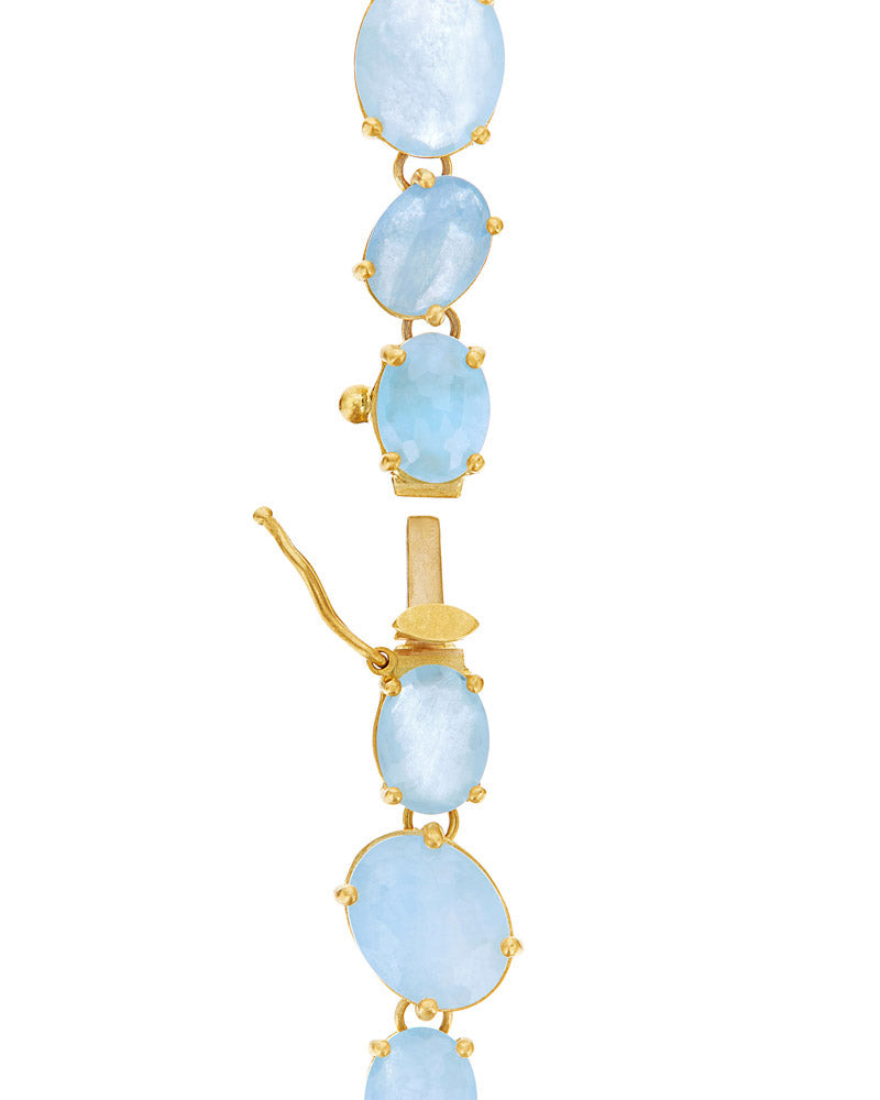 Nanis Bracciale "IPANEMA" in oro, acquamarina e diamanti – Nanis Italian Jewels Pezzi Unici
