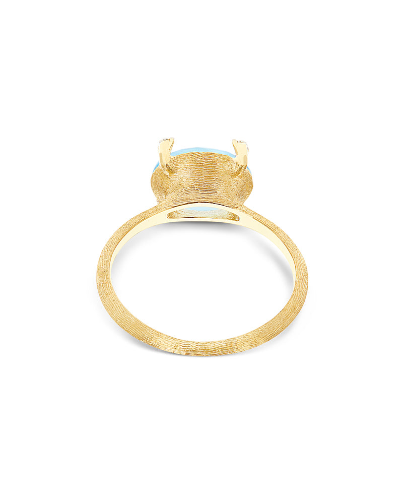 Nanis Anello "IPANEMA" in oro, topazio blu e dettagli di diamanti – Nanis Italian Jewels Offerta