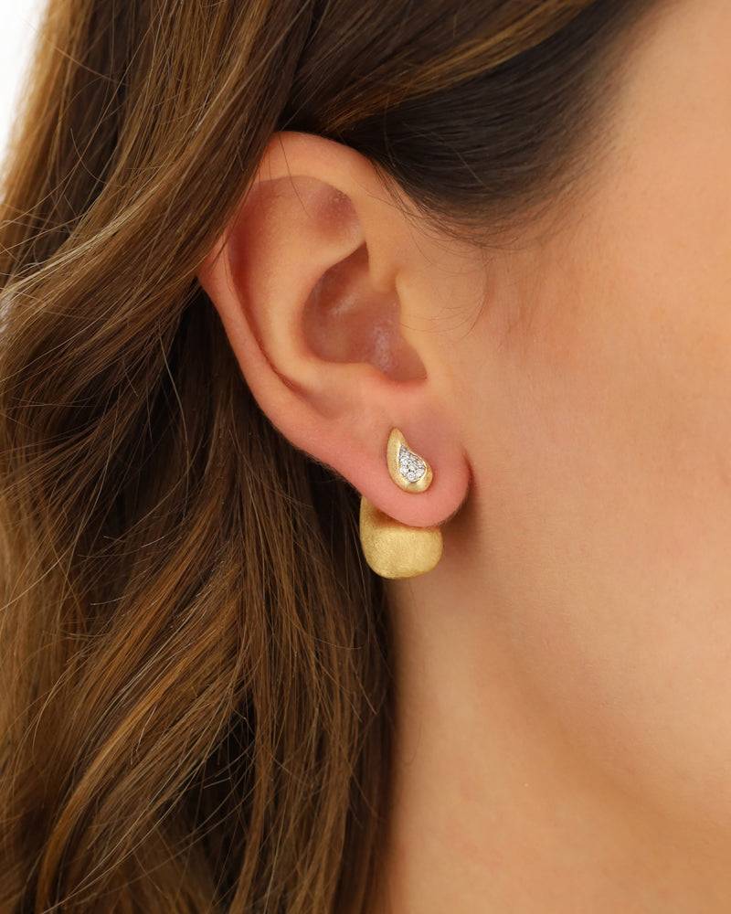 Nanis Orecchini "CASHMERE" 3 in 1 in oro e diamanti – Nanis Italian Jewels Vendite Flash