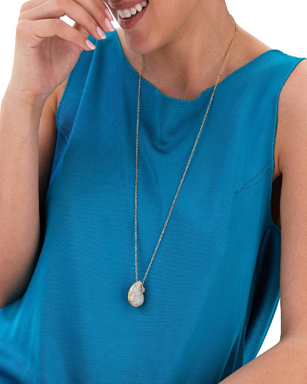 Nanis Collana "CASHMERE" pendente con ciondolo in oro e diamanti – Nanis Italian Jewels Outlet