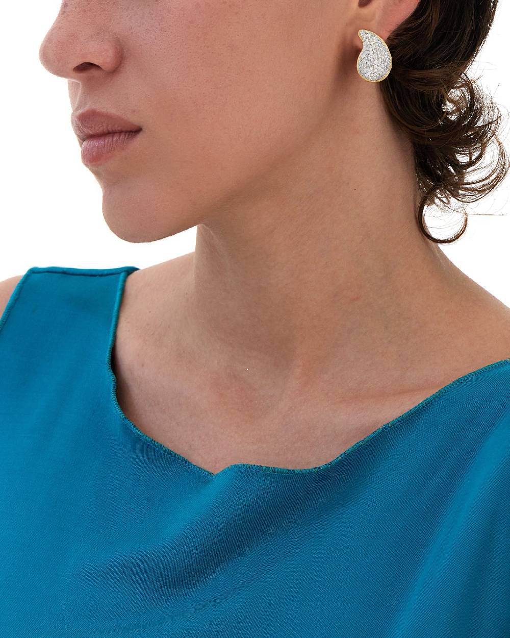 Nanis orecchini mini "CASHMERE" in oro e diamanti – Nanis Italian Jewels Italy