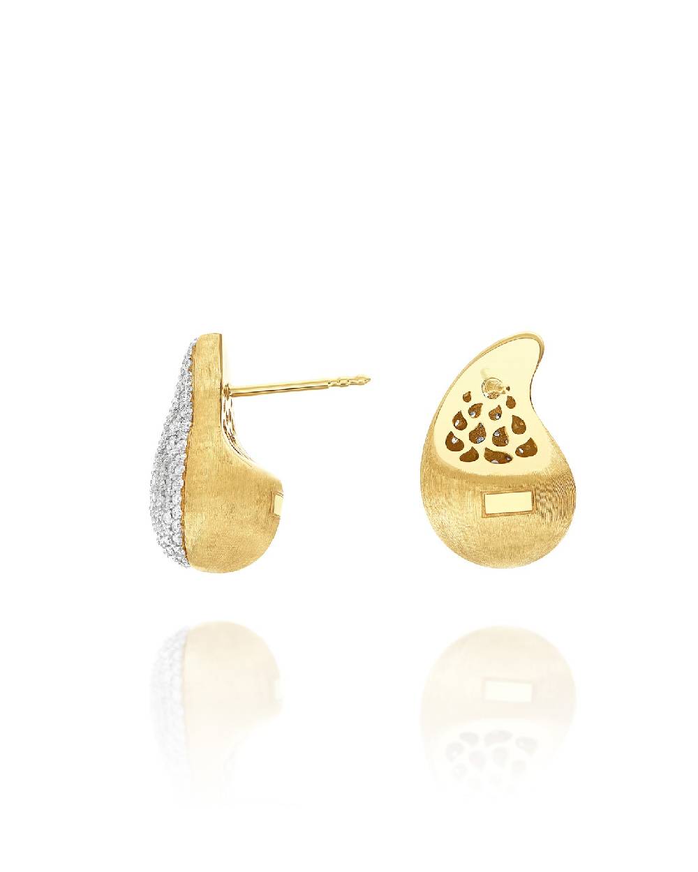 Nanis orecchini mini "CASHMERE" in oro e diamanti – Nanis Italian Jewels Italy