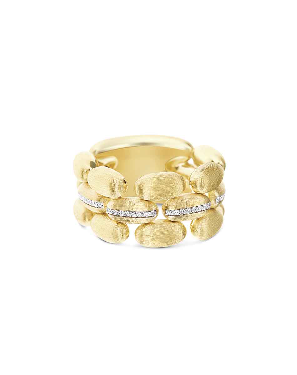 Nanis Anello “Diva” a tripla fascia in oro e diamanti – Nanis Italian Jewels Nuovo