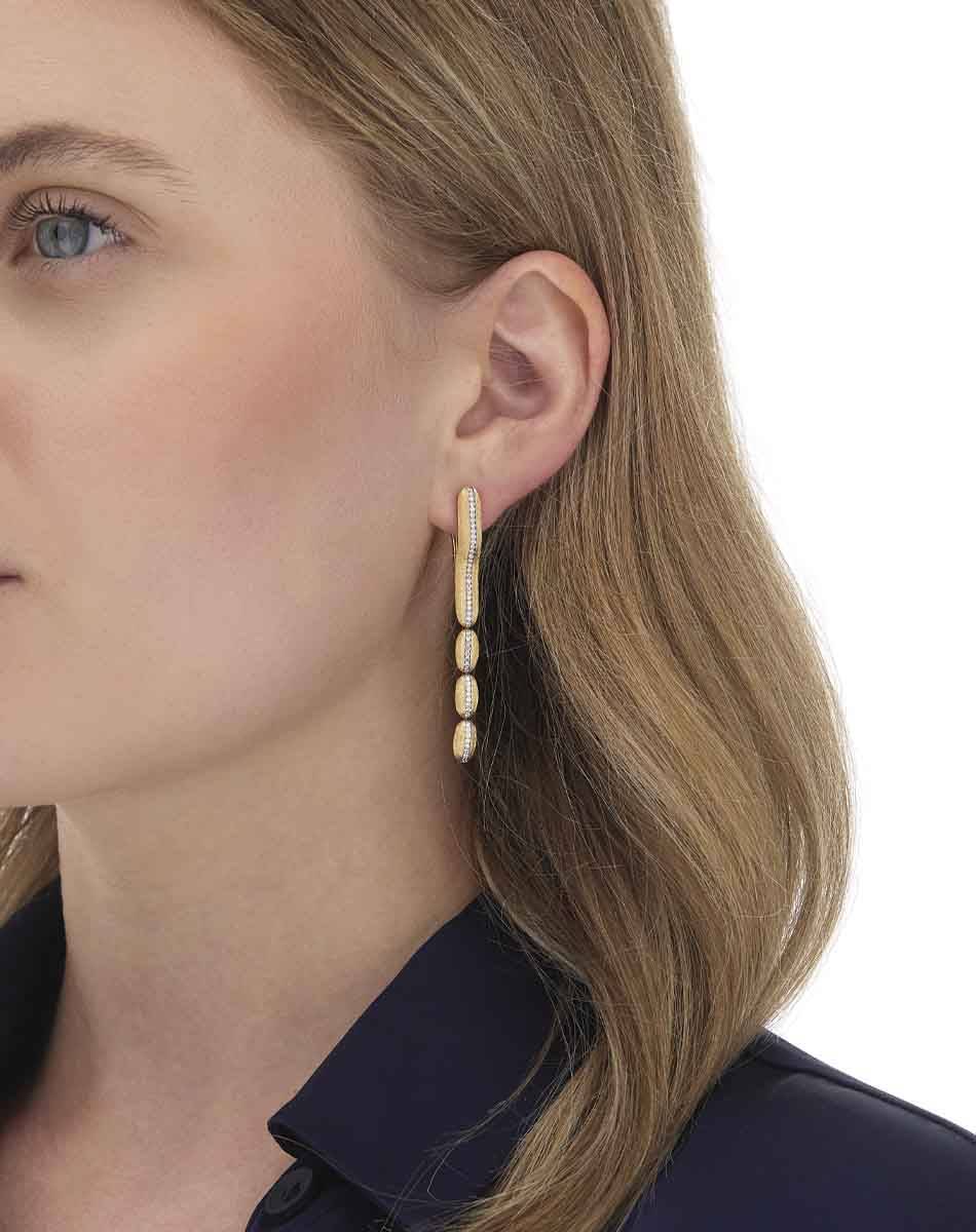 Nanis Orecchini "Diva" pendenti in oro e diamanti – Nanis Italian Jewels Vendita