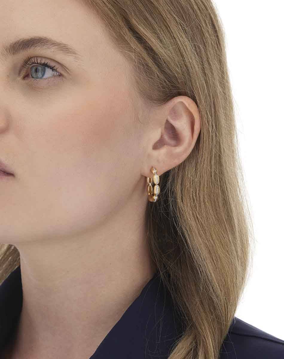 Nanis Orecchini a cerchio grandi "Diva" in oro e diamanti – Nanis Italian Jewels Spedizione Gratuita