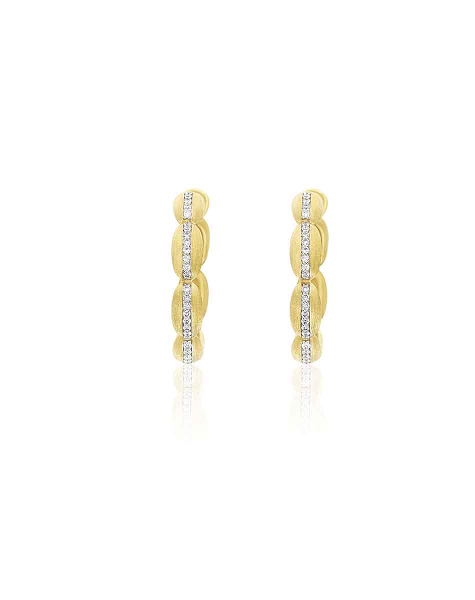 Nanis Orecchini a cerchio grandi "Diva" in oro e diamanti – Nanis Italian Jewels Spedizione Gratuita