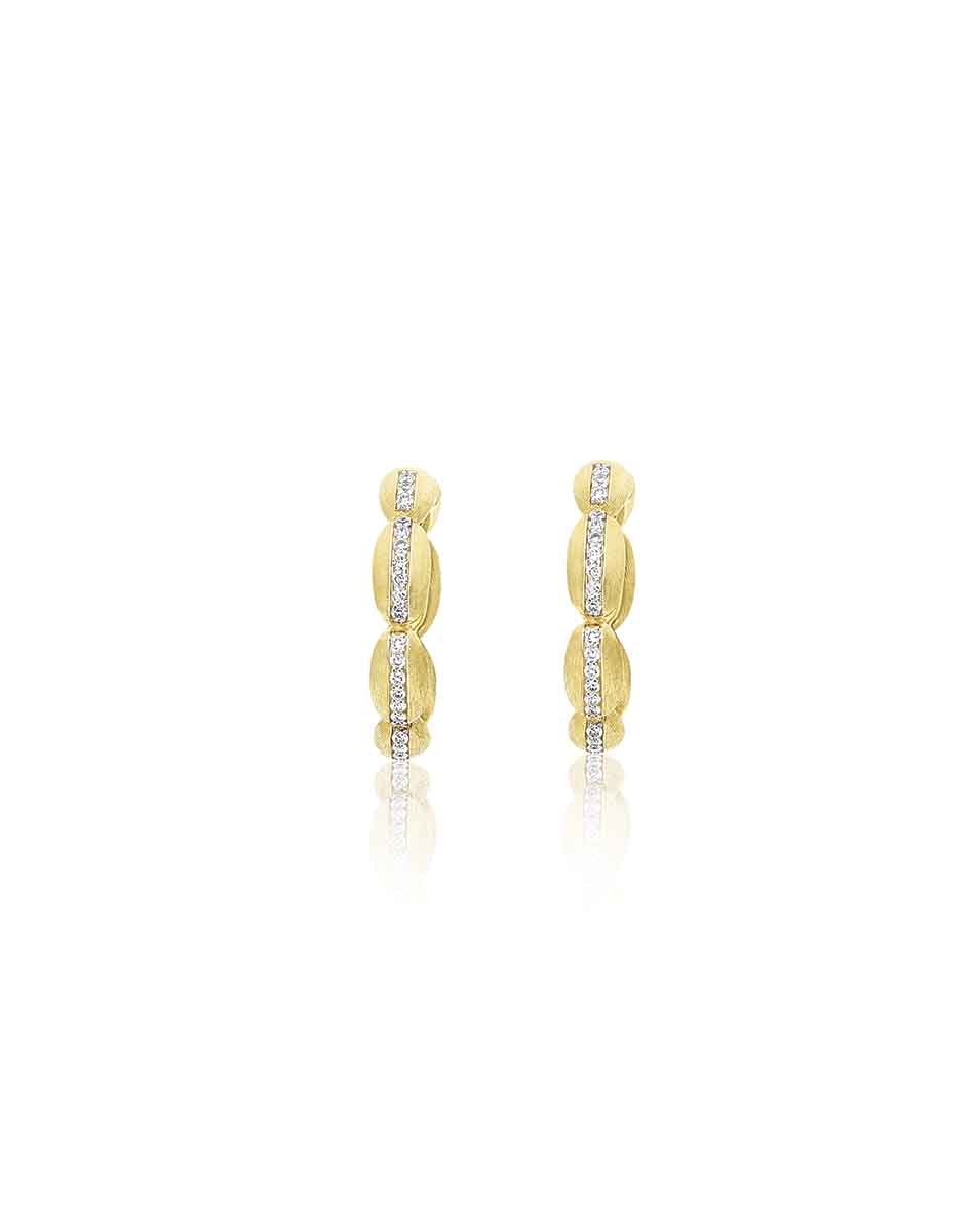 Nanis Orecchini a cerchio medi "Diva" in oro e diamanti – Nanis Italian Jewels Pezzi Unici