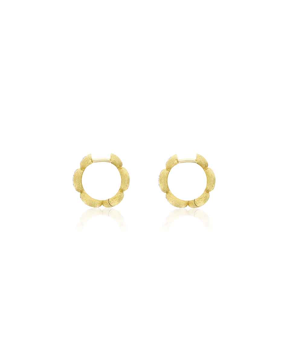 Nanis Orecchini a cerchio piccoli "Diva" in oro e diamanti – Nanis Italian Jewels Soddisfazione Garantita