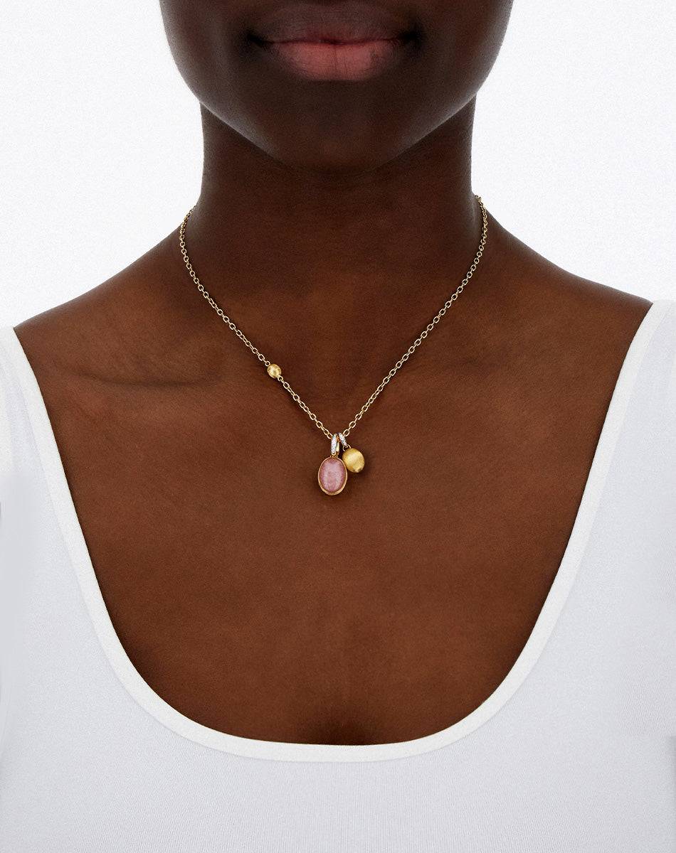 Nanis Collana a catena con charms pendenti "boules" in oro inciso, diamanti – Nanis Italian Jewels Affare Del Giorno