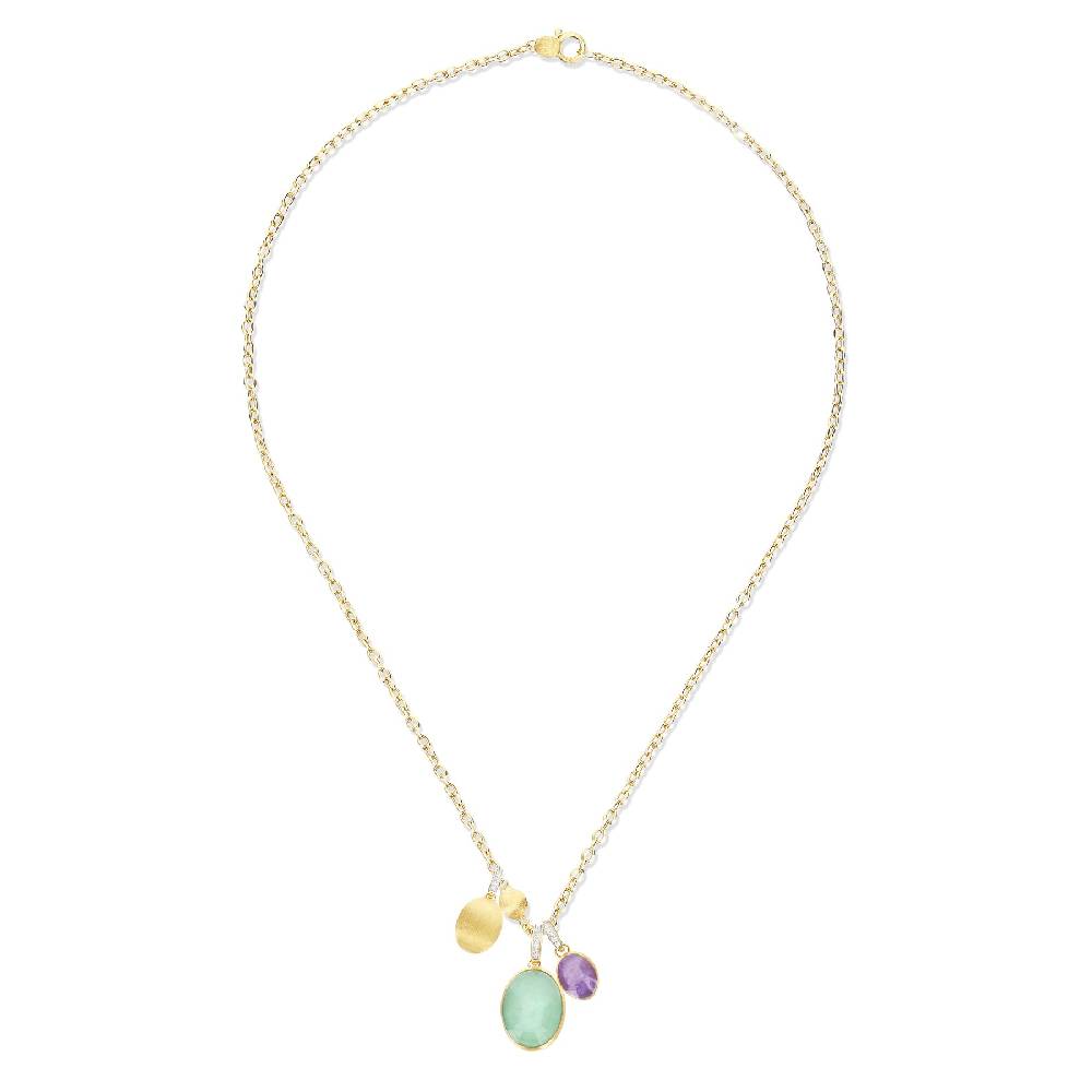 Nanis collana a catena con charms pendenti "boules" in oro inciso, diamanti – Nanis Italian Jewels Novità
