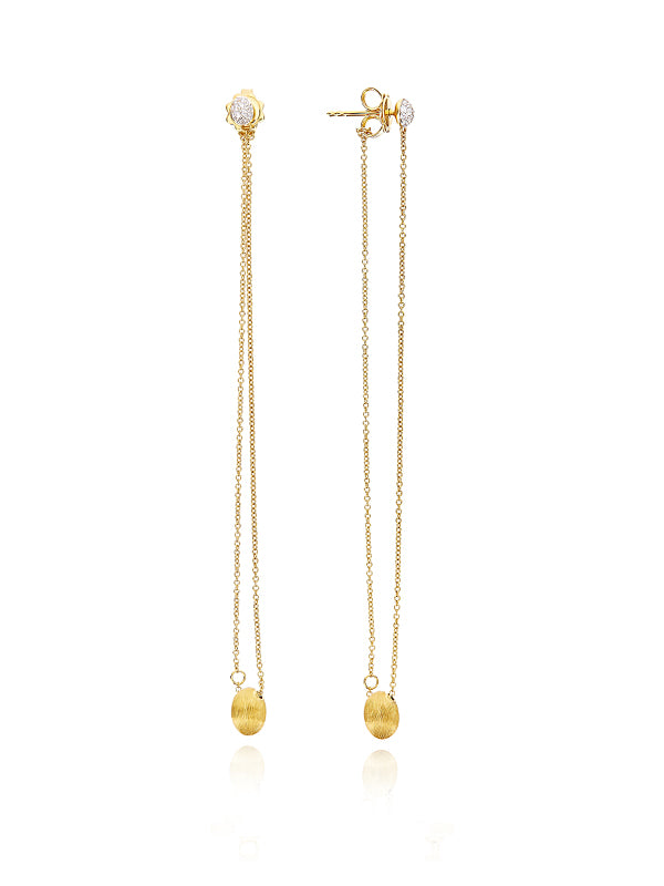 Nanis Orecchini "LUCE" pendenti lunghi in oro e diamanti – Nanis Italian Jewels Convenienza