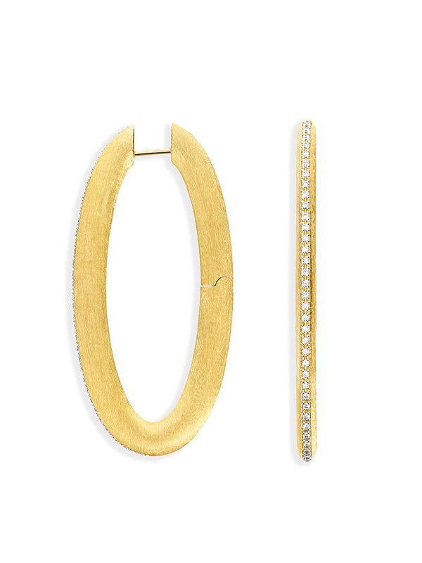 Nanis Orecchini a cerchio "LIBERA ICON" in oro e diamanti (grandi) – Nanis Italian Jewels