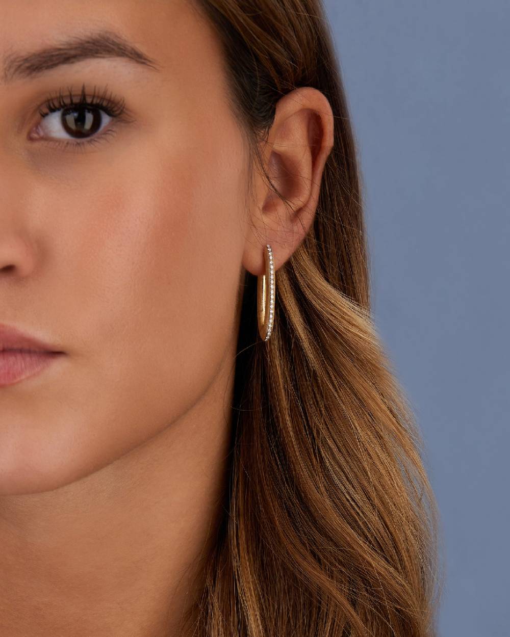 Nanis Orecchini a cerchio "LIBERA ICON" in oro e diamanti (piccoli) – Nanis Italian Jewels Offerta