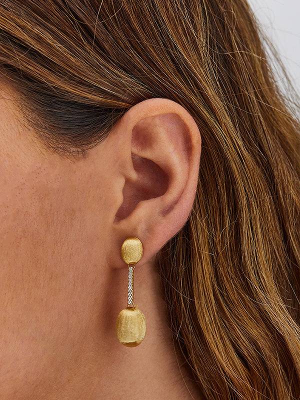 Nanis Orecchini "DANCING ÉLITE" con boules pendenti in oro legate da barrett – Nanis Italian Jewels Offerta temporanea