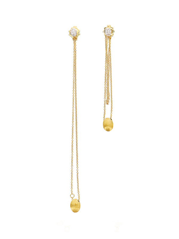 Nanis Orecchini "LUCE" pendenti lunghi in oro e diamanti – Nanis Italian Jewels
