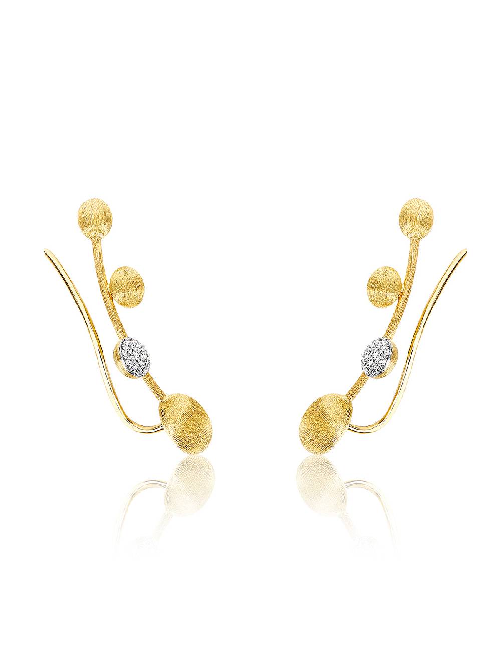 Nanis Orecchini "DANCING ÉLITE" a ramoscello in oro e diamanti – Nanis Italian Jewels Sconti VIP
